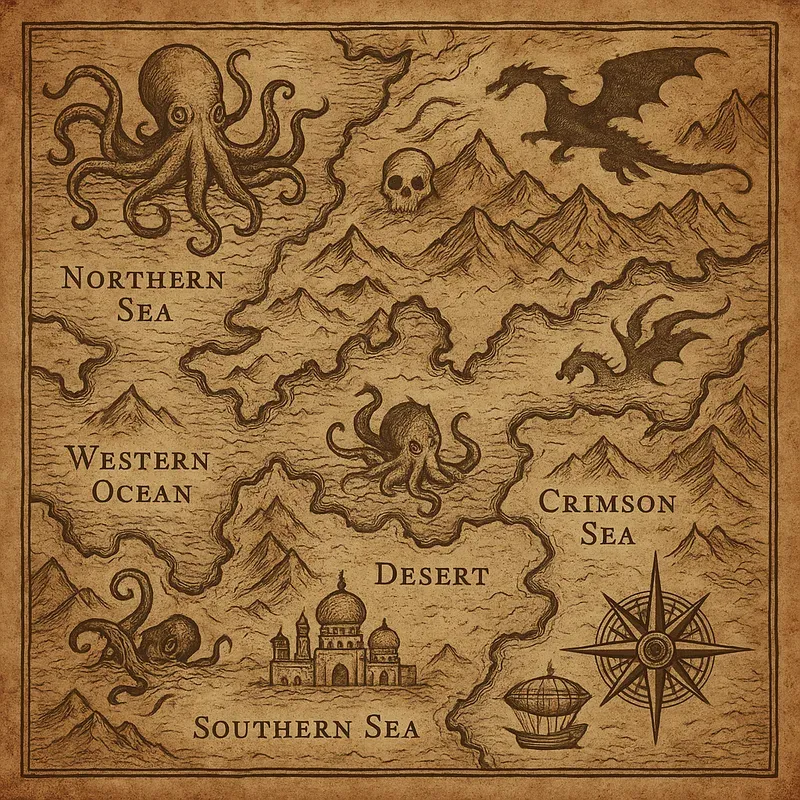 Vintage Fantasy World Map Makers