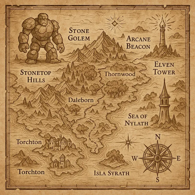 Vintage Fantasy World Map Makers