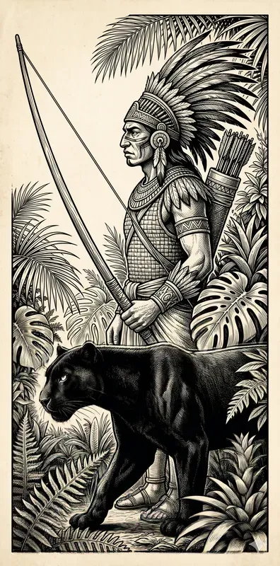 Vintage Engraved Tribal Duo Art