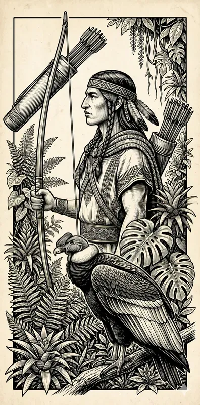 Vintage Engraved Tribal Duo Art