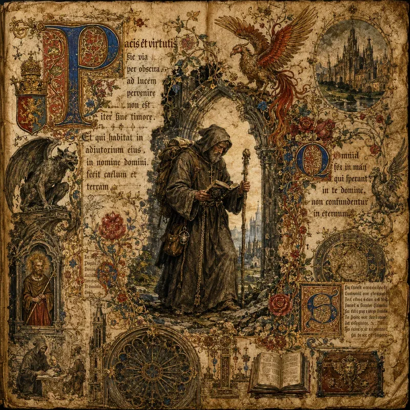 Medieval Illuminated Manuscript Scenes
