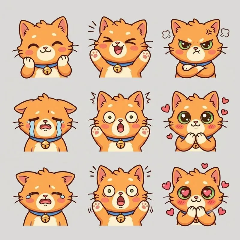 Character Emote Sticker Set Studios