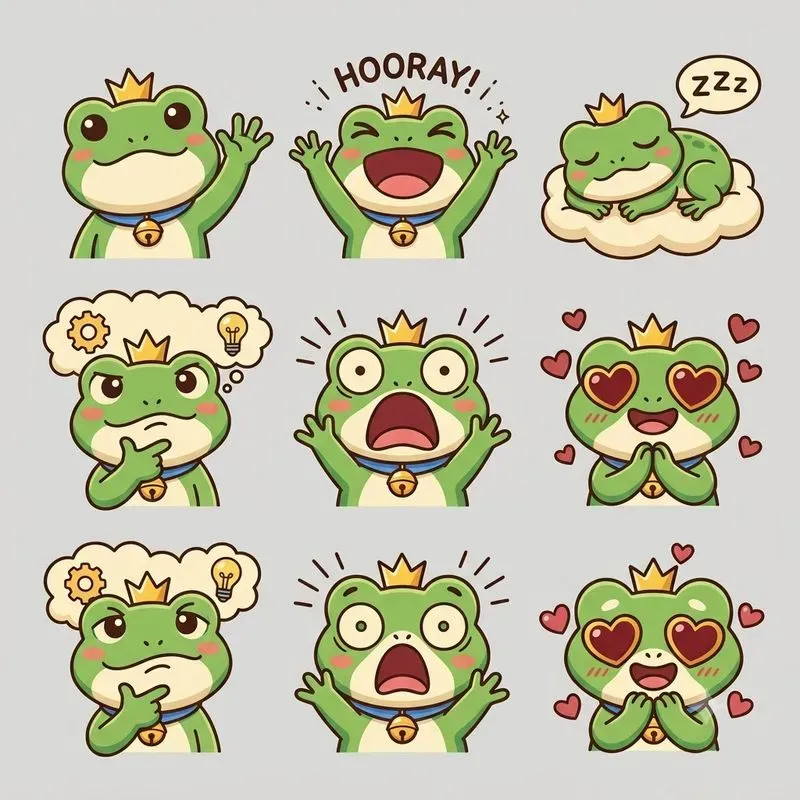 Character Emote Sticker Set Studios