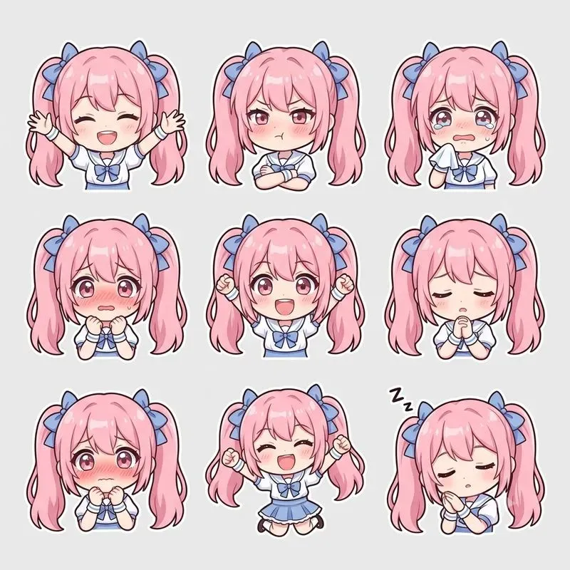 Character Emote Sticker Set Studios