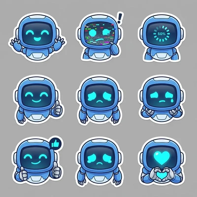 Character Emote Sticker Set Studios