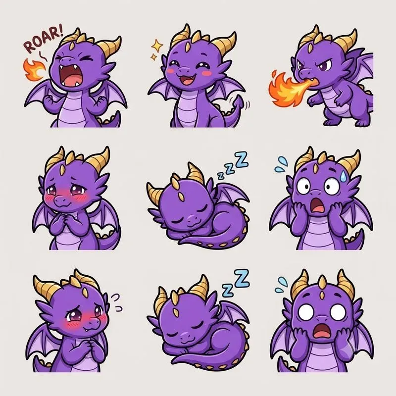 Character Emote Sticker Set Studios
