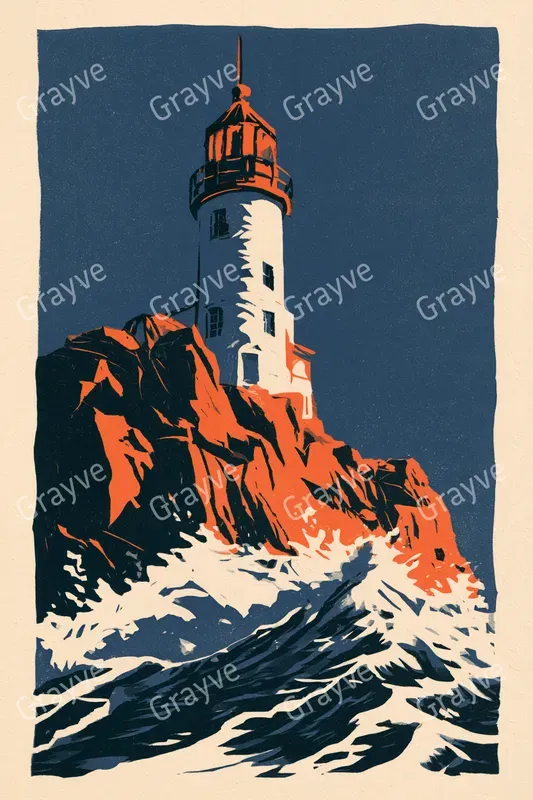 Linocut Relief Print Illustrations