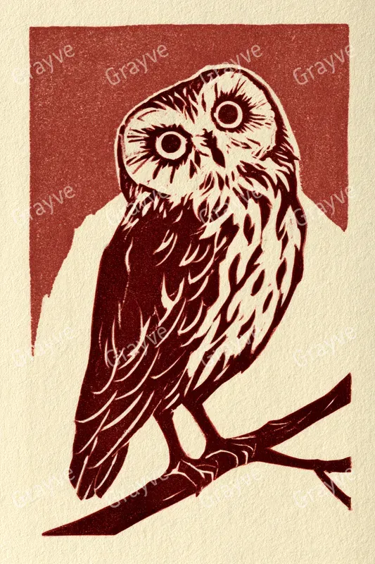Linocut Relief Print Illustrations