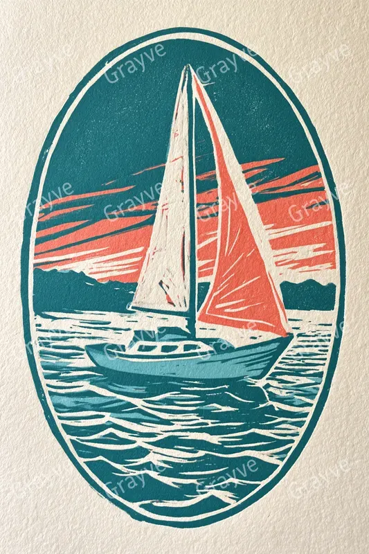 Linocut Relief Print Illustrations