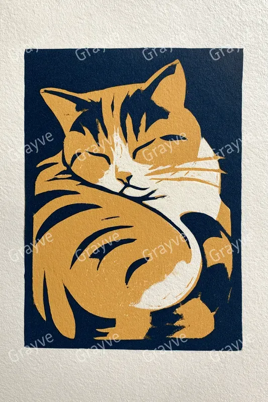 Linocut Relief Print Illustrations