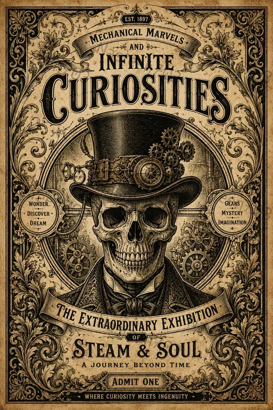 Ornate Vintage Engraving Poster Creators
