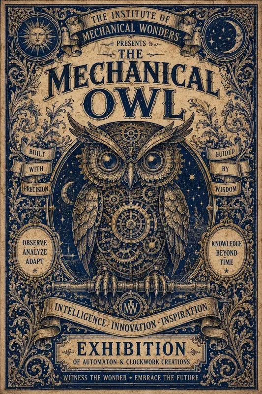 Ornate Vintage Engraving Poster Creators