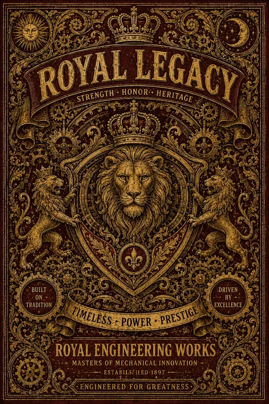 Ornate Vintage Engraving Poster Creators