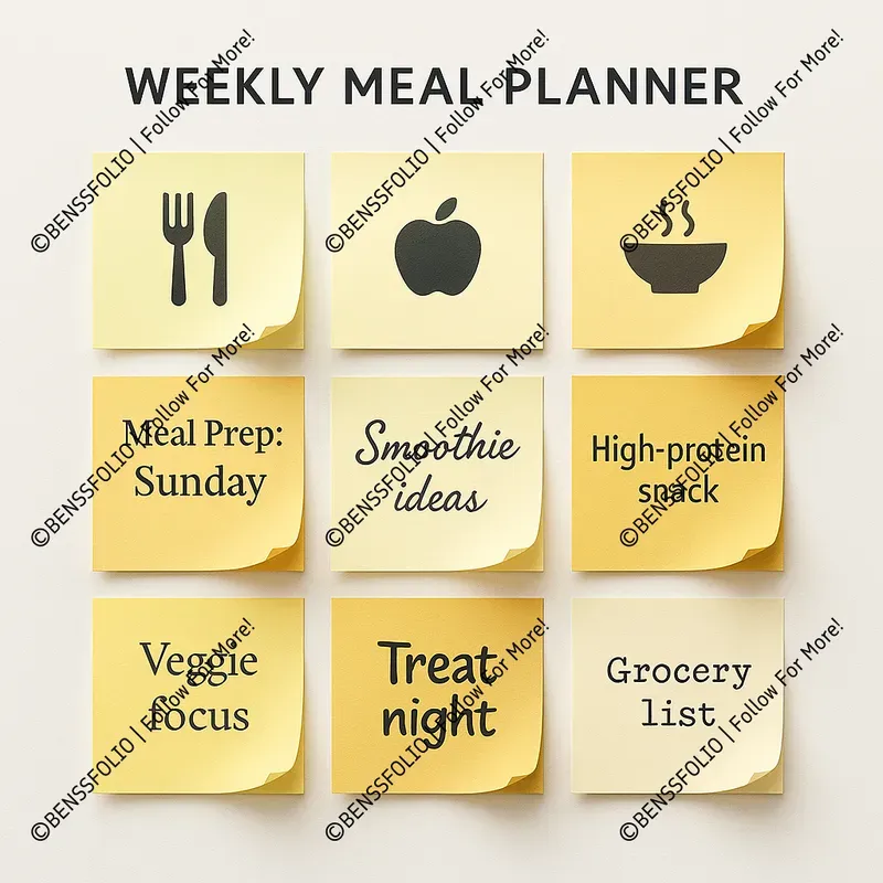 Sticky Note Icon Grid Designs