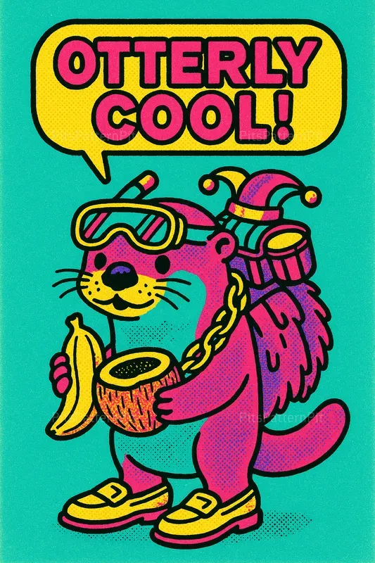 80er Retro Comic Style Illustration Art