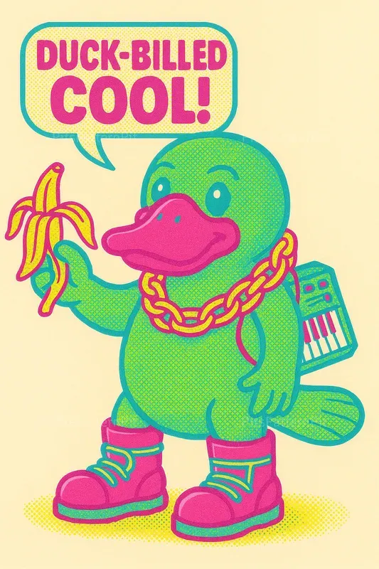 80er Retro Comic Style Illustration Art