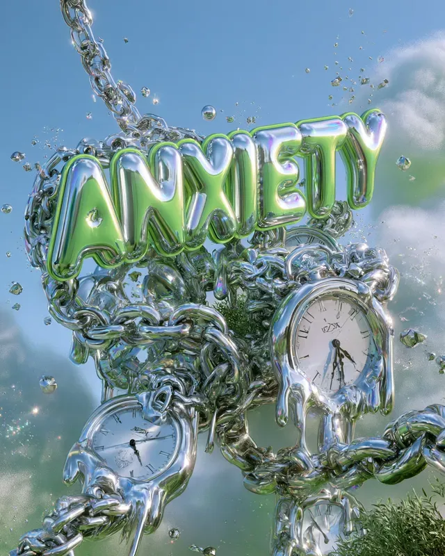 Surreal 3D Typography Posters