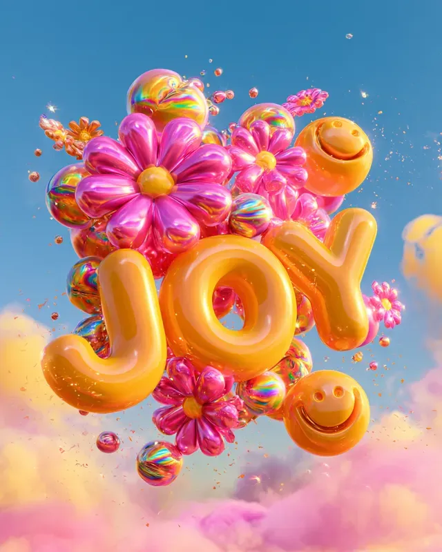 Surreal 3D Typography Posters