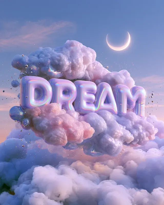 Surreal 3D Typography Posters