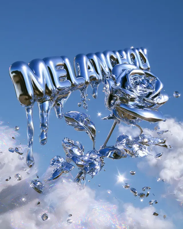 Surreal 3D Typography Posters