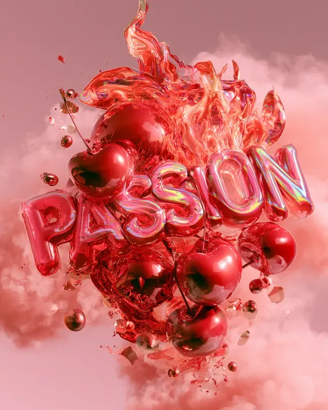 Surreal 3D Typography Posters