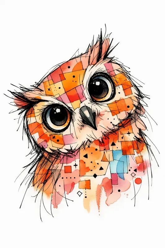 Abstract Character Face Art