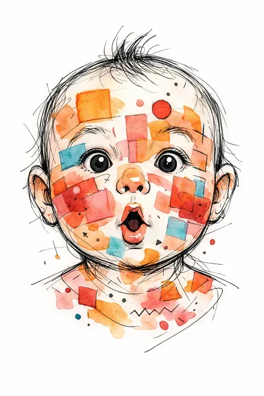 Abstract Character Face Art