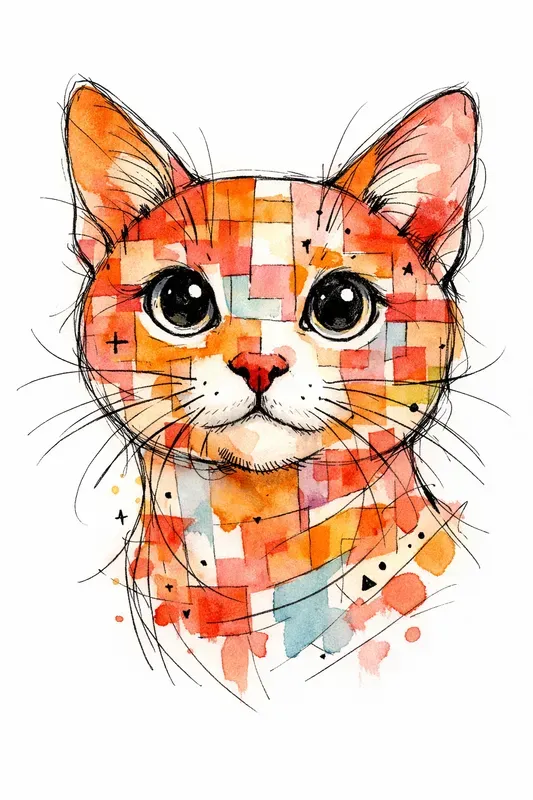 Abstract Character Face Art