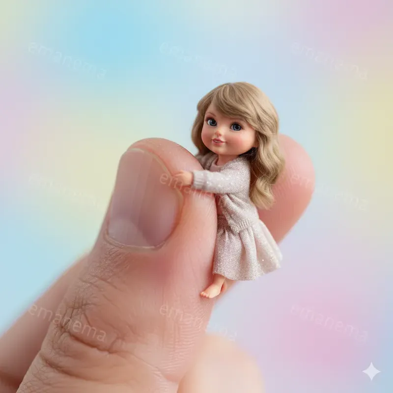 Cute Characters Cling To The Thumbs