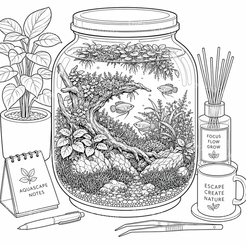 Tiny Desk Aquarium Aquascapes