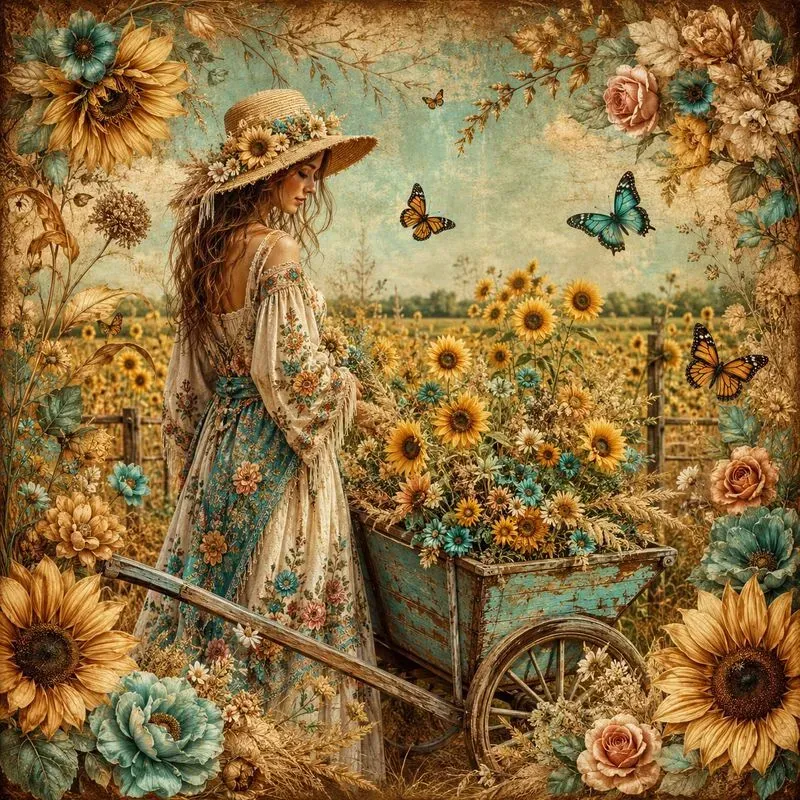 Boho Vintage Floral Prints