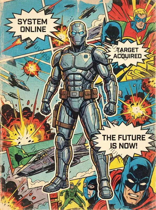 Retro Comic Collage Art Packs