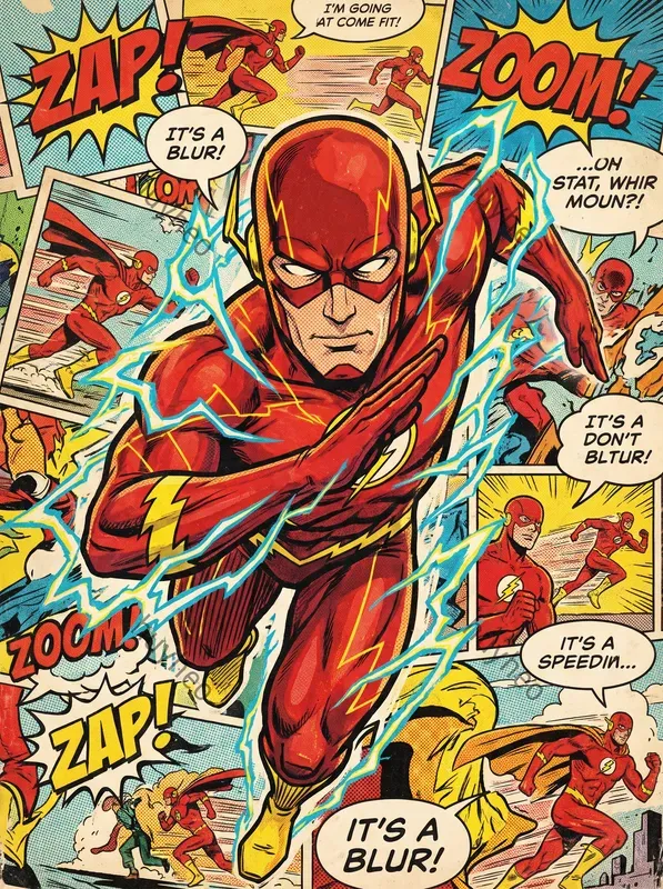 Retro Comic Collage Art Packs