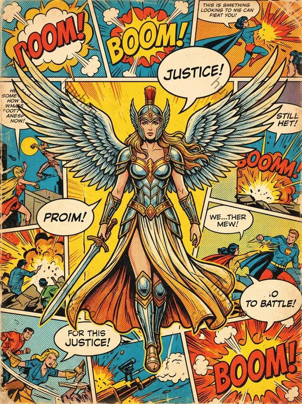 Retro Comic Collage Art Packs