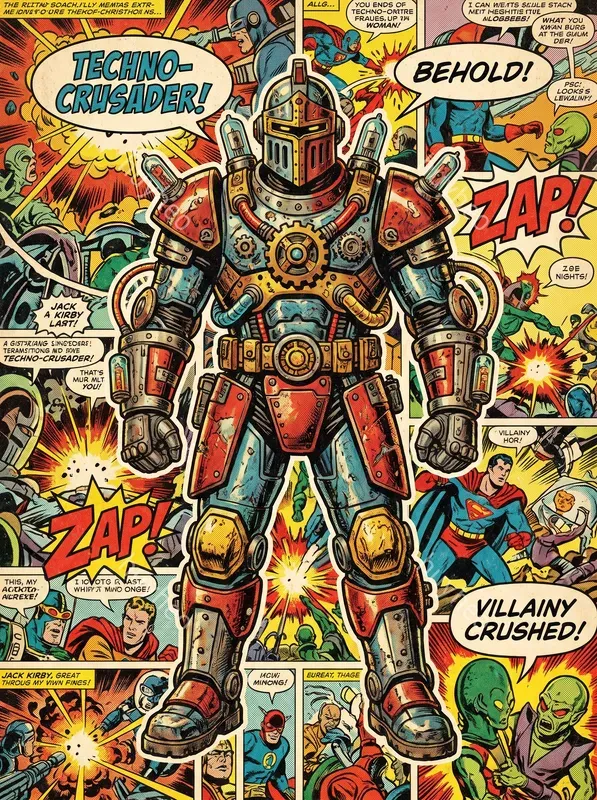Retro Comic Collage Art Packs