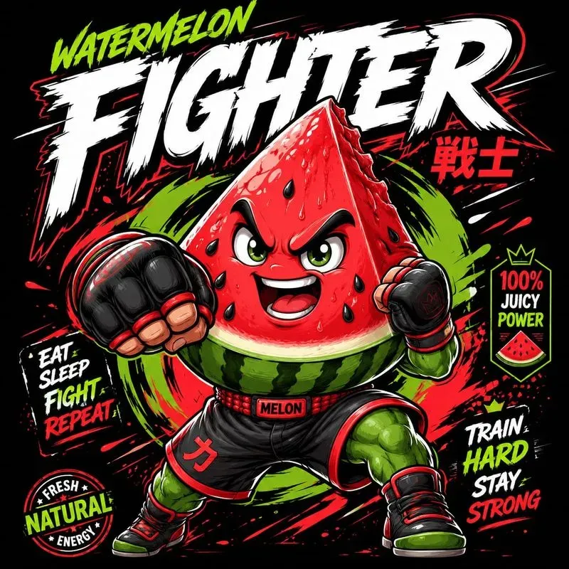 Fruit Fighter Mascot Poster Generator