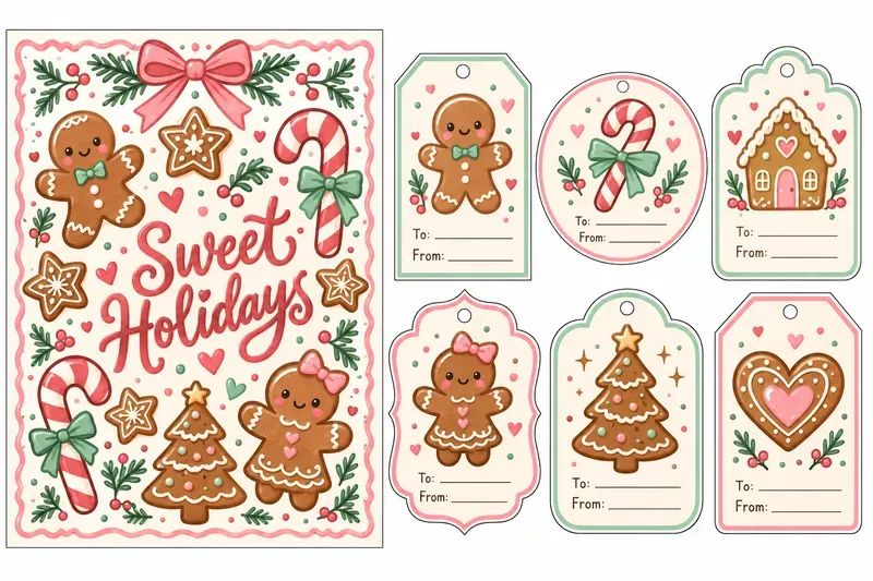 Christmas Card And Gift Tag Sets
