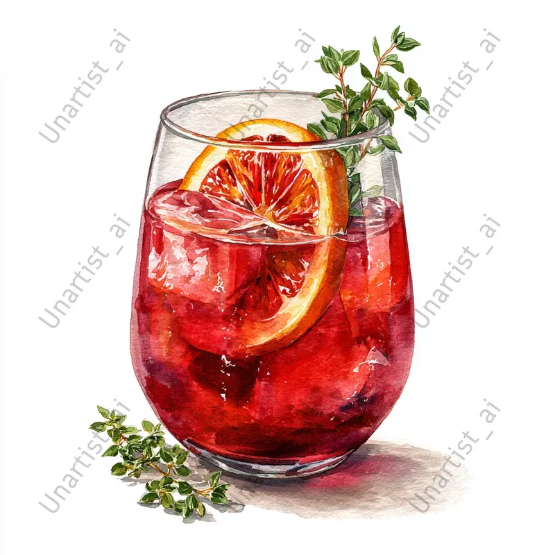 Watercolor Cocktail Illustrations