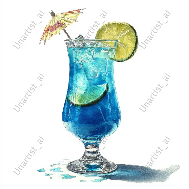 Watercolor Cocktail Illustrations