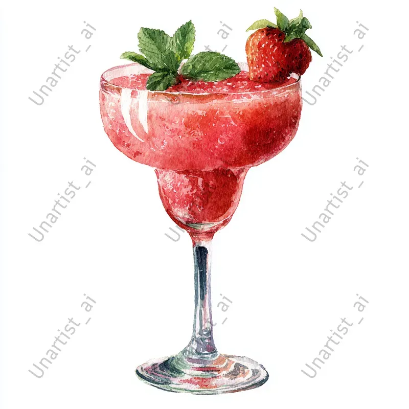 Watercolor Cocktail Illustrations