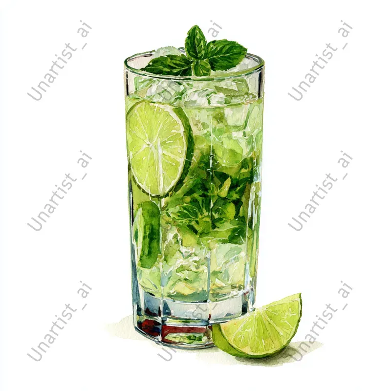 Watercolor Cocktail Illustrations