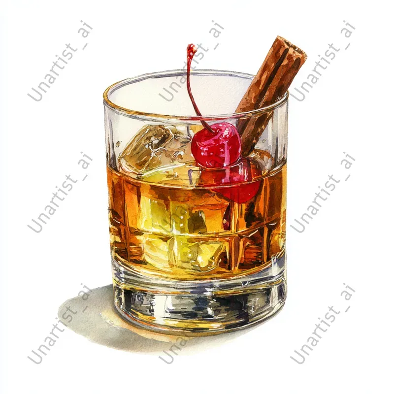 Watercolor Cocktail Illustrations