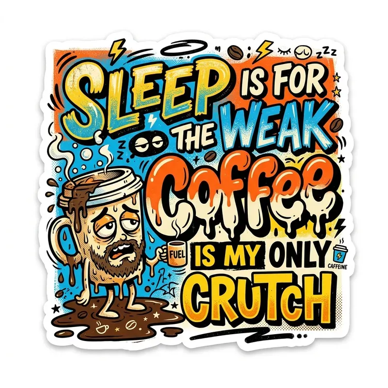 Retro Typography Sticker Packs