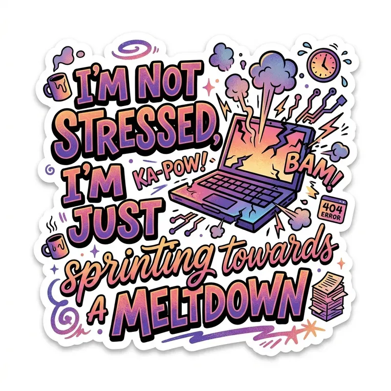 Retro Typography Sticker Packs