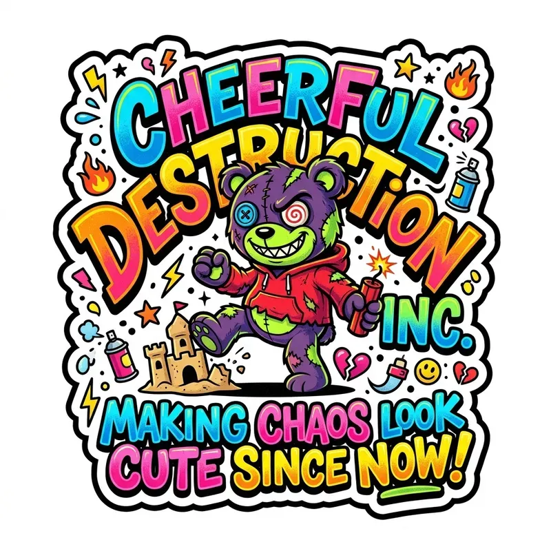 Retro Typography Sticker Packs