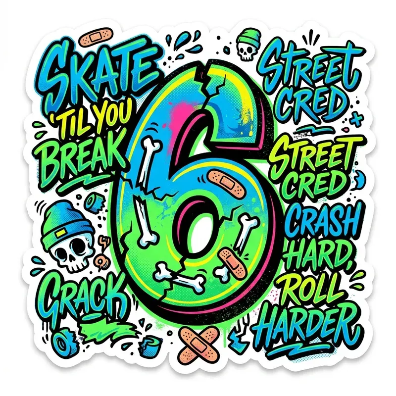 Retro Typography Sticker Packs
