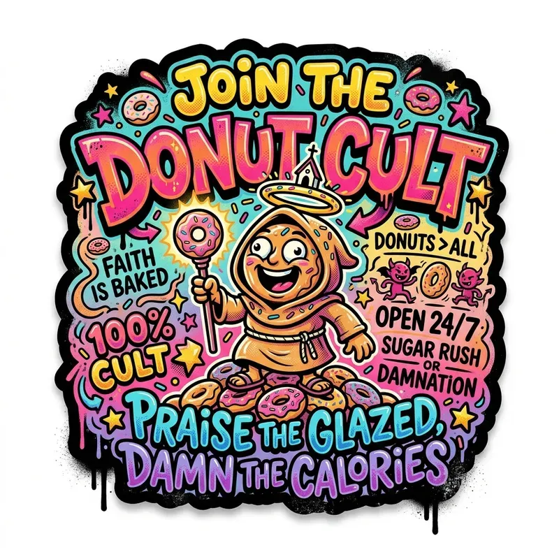 Retro Typography Sticker Packs