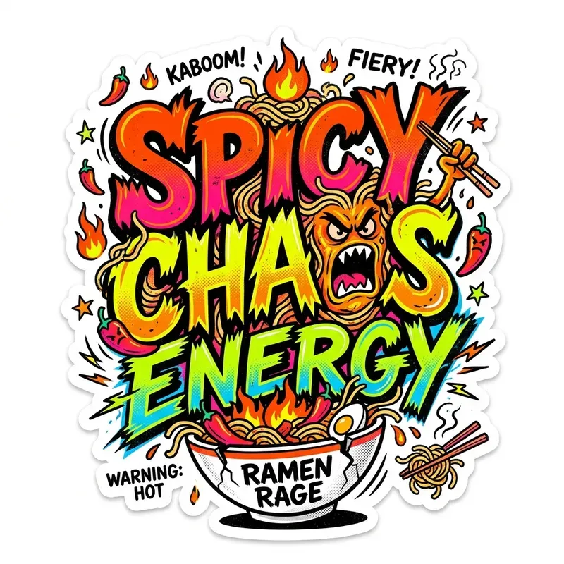 Retro Typography Sticker Packs