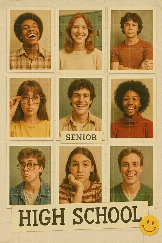 Retro Yearbook Portrait Grids