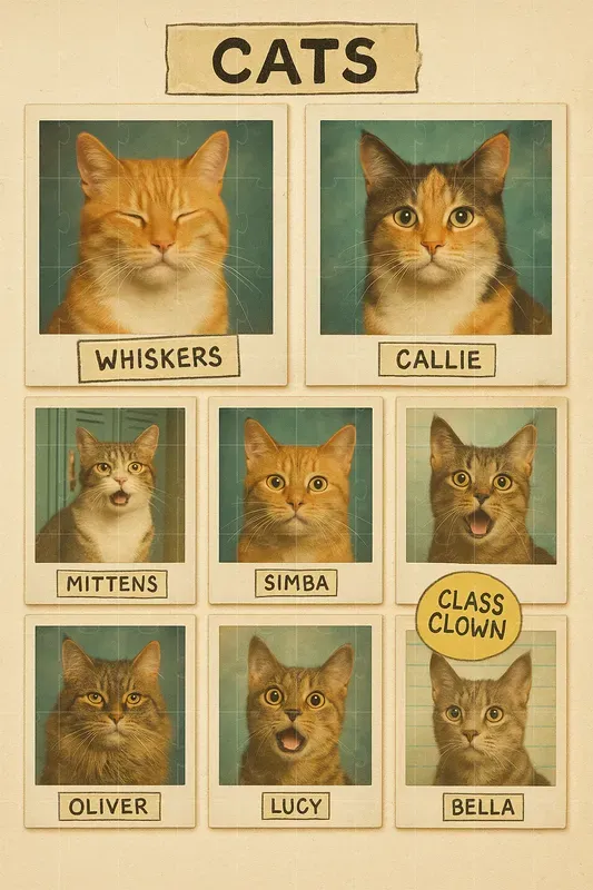 Retro Yearbook Portrait Grids